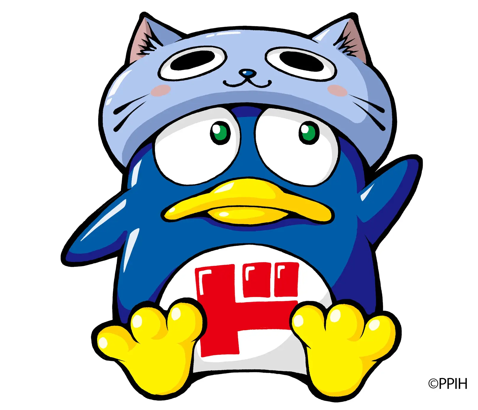 ハッピーを被るドンペンのイラスト